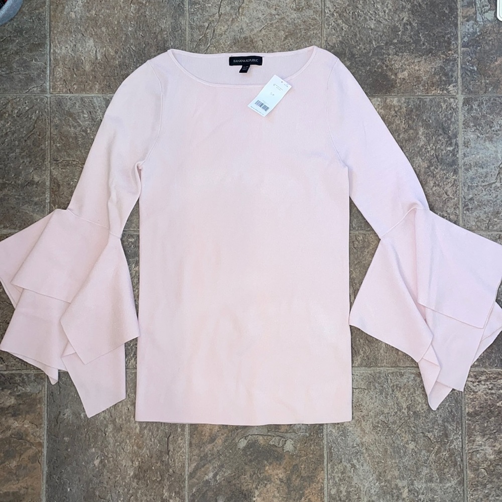 Banana Republic Long Flutter Sleeve Top